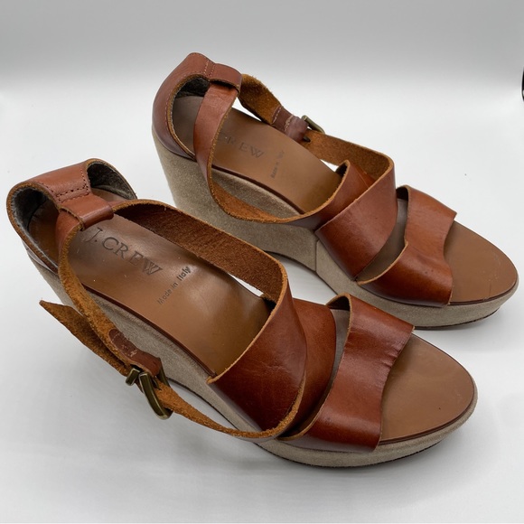 J. Crew Suede Platform Sandals Size 7 - Picture 2 of 5